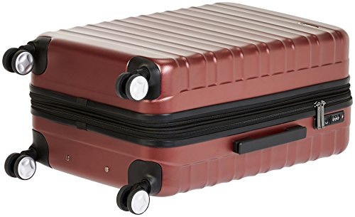 AmazonBasics - Maleta rígida de alta calidad, con ruedas y cerradura TSA incorporada - 68 cm, Rojo AmazonBasics - Maleta rígida de alta calidad, con ruedas y cerradura TSA incorporada - 68 cm, Rojo