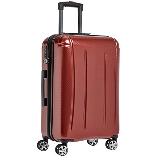 AmazonBasics - Maleta rígida «hardside» Oxford, con ruedas - 78 cm, Rojo