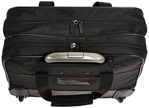 AmazonBasics - Maletín para portátil con ruedas de rápido movimiento y bolsillo delantero accesible, compatible con portátiles de hasta 16 pulgadas (40 cm)