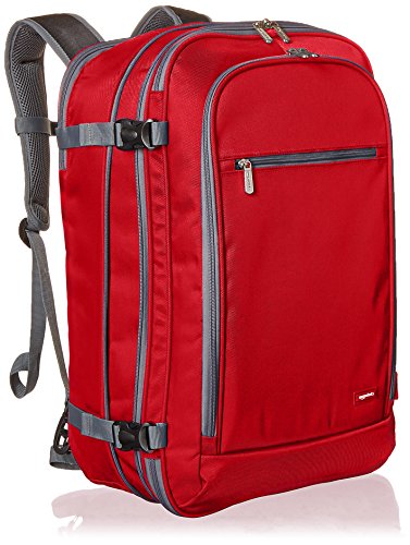 AmazonBasics - Mochila de equipaje de mano - Rojo