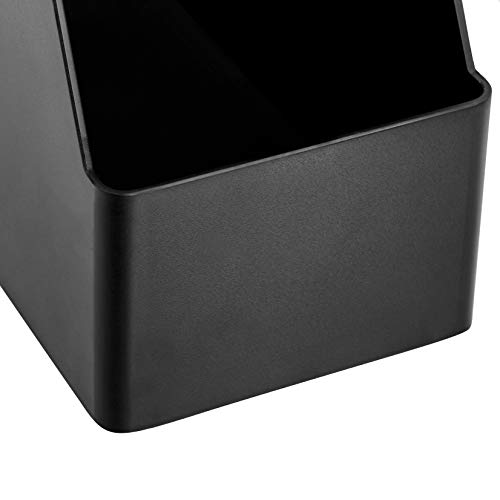 AmazonBasics Organizador de plástico, revistero, negro, paquete de 2