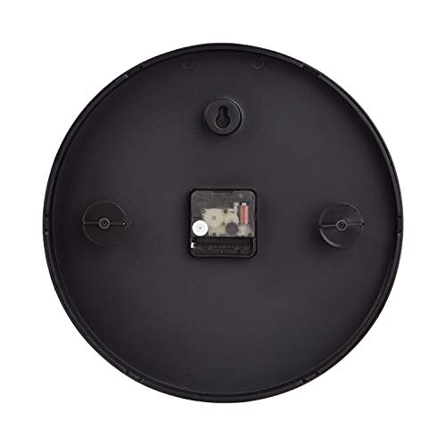 AmazonBasics - Reloj de pared con números, 30,5 cm, negro