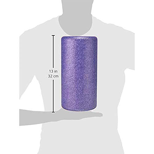 AmazonBasics - Rodillo redondo de ejercicio/terapia, de espuma de alta densidad, 30,48 cm, morado