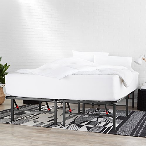 AmazonBasics - Somier fijo plegable, montaje sin herramientas, permite almacenar debajo de la cama, 135 x 190 cm