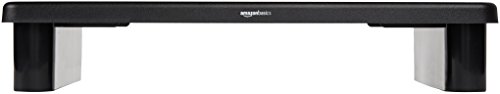AmazonBasics - Soporte para monitor y portátil de altura ajustable con patas antideslizantes