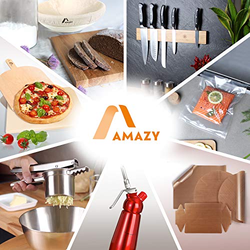 Amazy Secador de Pasta de Bambú + ePaper gratuito con recetas y consejos de uso | 100% natural - Soporte de pasta antideslizante y resistente para el secado casero de pasta