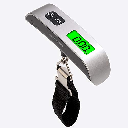 Amberzcy 50 kg / 110 Libras de Equipaje Escala electrónica Digital Escala Colgante Portable Maleta Escala manejado Bolsa de Viaje Ponderación Steelyard Gancho Digital Báscula Amberzcy 50 kg / 110 Libras de Equipaje Escala electrónica Digital Escala Colgante Portable Maleta Escala manejado Bolsa de Viaje Ponderación Steelyard Gancho Digital Báscula