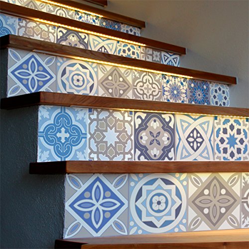 Ambiance-Live col-stairs-ROS-A920_15x105cm_6bandes Stickers Adhesivos Escalera carrelages, Vinilo, Multicolor, 6 bandes de 15x105 cm, 6 Unidades Ambiance-Live col-stairs-ROS-A920_15x105cm_6bandes Stickers Adhesivos Escalera carrelages, Vinilo, Multicolor, 6 bandes de 15x105 cm, 6 Unidades