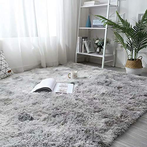 AMCER Alfombras de habitacion 170x260cm, Alfombra de Yoga Suave, Súper Grueso Duradero, para niños Dormitorio Decoración para el hogar Alfombras de - Gris