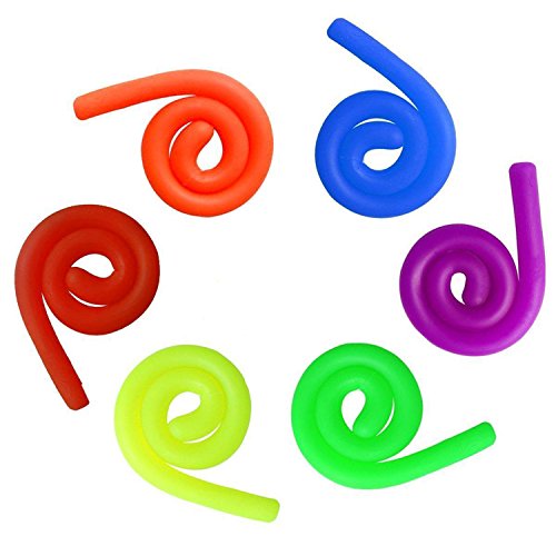 AMEITECH Colorful Juguetes de Estiramiento Sensorial Fidget Ayuda a Reducir la Inquietud Debida al Estrés y la Ansiedad por Add, ADHD, Autismo (12 Pack)