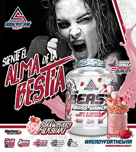American Suplement, THE BEAST MASS GAINER, carbohidrato, subidor de peso 2kg (FRESA) American Suplement, THE BEAST MASS GAINER, carbohidrato, subidor de peso 2kg (FRESA)