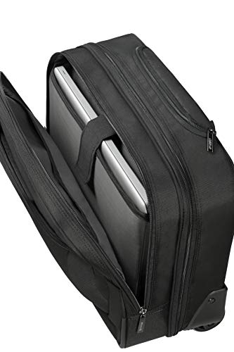 American Tourister At Work - Maletín para portátil, Negro (Black/Orange)