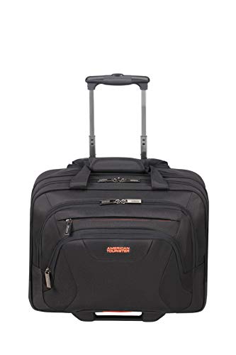 American Tourister At Work - Maletín para portátil, Negro (Black/Orange)