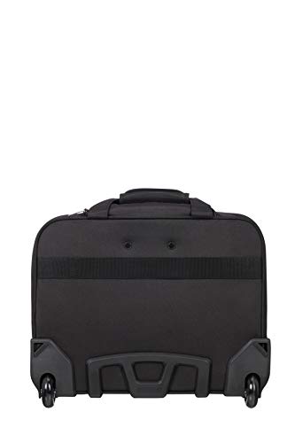 American Tourister At Work - Maletín para portátil, Negro (Black/Orange)