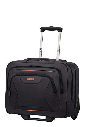 American Tourister At Work - Maletín para portátil, Negro (Black/Orange)