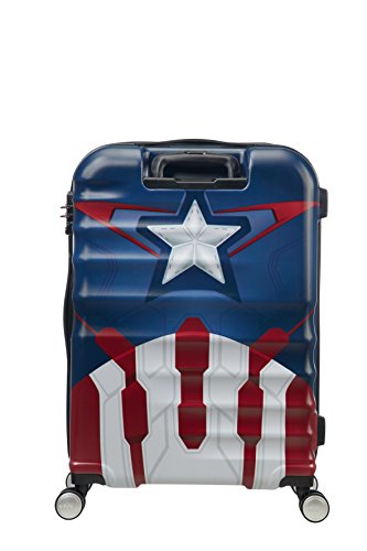 American Tourister Disney Wavebreaker Marvel - Maleta, Cuatro Ruedas, Multicolor (Captain America Close-Up), M (67cm-64L)