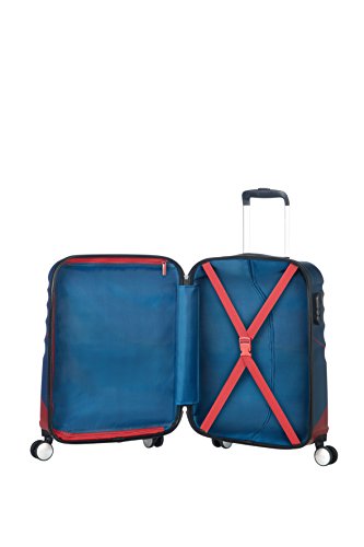 American Tourister Disney Wavebreaker Marvel - Maleta, Cuatro Ruedas, Multicolor (Captain America Close-Up), S (55cm-36L)