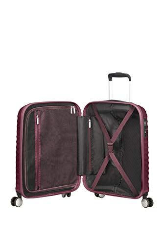 American Tourister Jetglam Maleta de Mano, S (55 cm, - 35.5 L), Morado (Metallic Grape Purple)