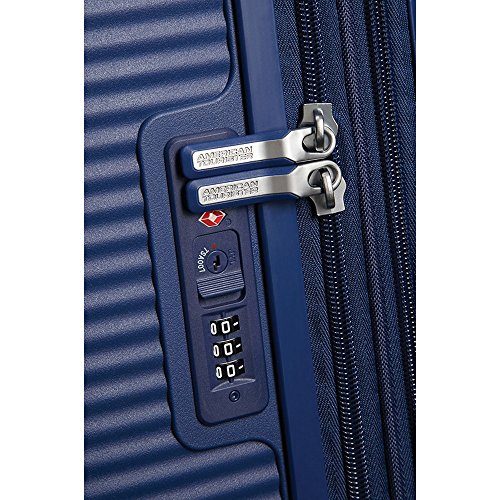 American Tourister Soundbox Spinner Equipaje de mano S (55 cm 41 L), Azul (Midnight Navy)