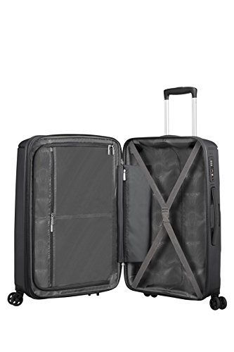 American Tourister Sunside Spinner 77 Expandible, 4.5 kg, 106/118 l, Negro (Black)