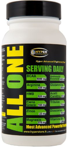 Aminoácidos esenciales BCAA | 1 paquetes de 200 cpr 260 gr | con: glutamina arginina HMB Acetil Carnitina Tribulus Dioscorrea Alholva ZMA | Fuerza de recuperación muscular | ALL ONE Aminoácidos esenciales BCAA | 1 paquetes de 200 cpr 260 gr | con: glutamina arginina HMB Acetil Carnitina Tribulus Dioscorrea Alholva ZMA | Fuerza de recuperación muscular | ALL ONE