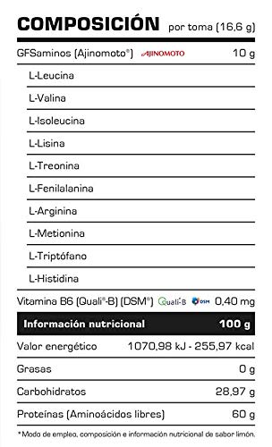 Aminoácidos Esenciales GFS AMINOS Powder Polvo, Cápsulas y viales - Fuerte Recuperador Muscular - Suplementos Deportivos - Vitobest (Fresh Lemon, 500g) Aminoácidos Esenciales GFS AMINOS Powder Polvo, Cápsulas y viales - Fuerte Recuperador Muscular - Suplementos Deportivos - Vitobest (Fresh Lemon, 500g)