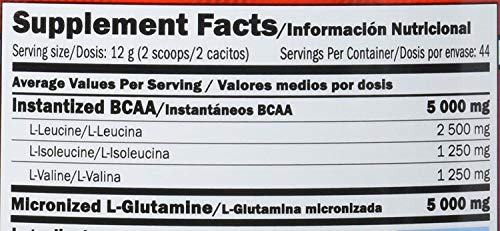 Amix Glutamina+Bcaa 530 Gr Frutas Del Bosque 530 g