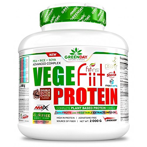 AMIX Greenday Vegefit Protein, Cacahuete-Choco-Caramelo - 2 kg