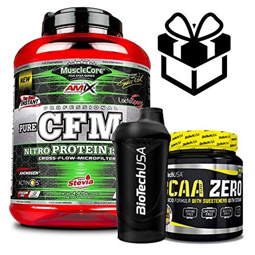 AMIX MuscleCore CFM Nitro Protein Isolate - 2 kg fresa + Bcaa Instant + Mezclador AMIX MuscleCore CFM Nitro Protein Isolate - 2 kg fresa + Bcaa Instant + Mezclador