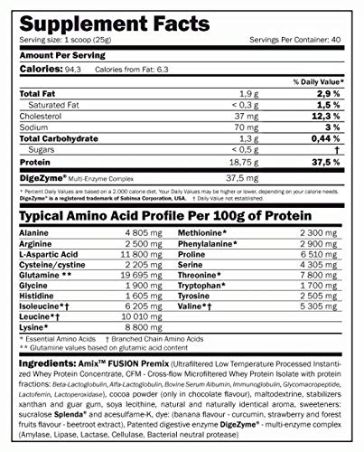 AMIX Whey Pure Fusion - 1 kg Chocolate AMIX Whey Pure Fusion - 1 kg Chocolate