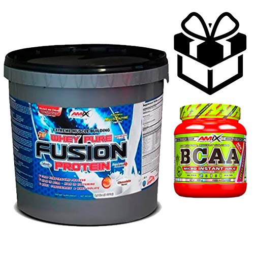 Amix Whey Pure Fusion 4 kg Vainilla + Bcaa Instant + Mezclador