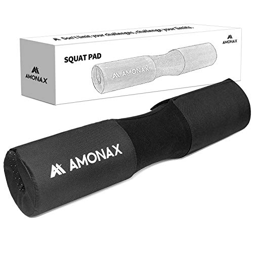 Amonax almohadilla barra gimnasio protector, Cuello y Hombros protección Almohadilla para Sentadillas y Empuje de Cadera, para ejercicios en casa y en el gimnasio, entrenamiento de fuerza y pesas