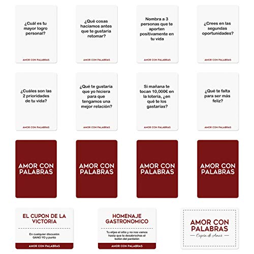 AMOR CON PALABRAS - Parejas | Juegos de Mesa para Dos Personas Que fortalecen Las relaciones convirtiéndolos en inmejorables Regalos para mi Novio o Novia AMOR CON PALABRAS - Parejas | Juegos de Mesa para Dos Personas Que fortalecen Las relaciones convirtiéndolos en inmejorables Regalos para mi Novio o Novia