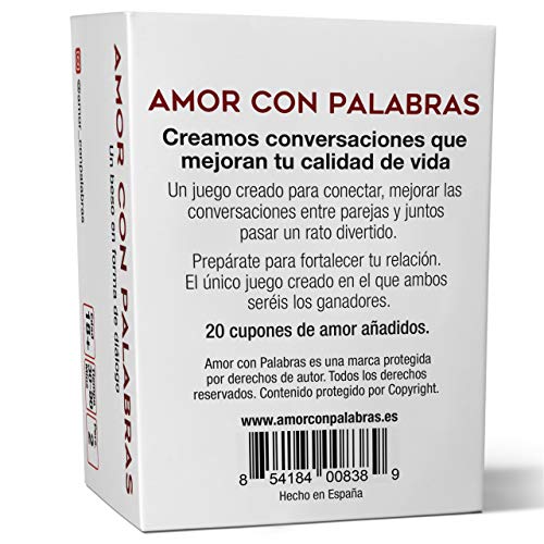 AMOR CON PALABRAS - Parejas | Juegos de Mesa para Dos Personas Que fortalecen Las relaciones convirtiéndolos en inmejorables Regalos para mi Novio o Novia