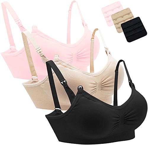 AMOURRI Sujetador de Maternidad para Mujeres Bra Bralette sin Costuras (2Pack/3Pack) AMOURRI Sujetador de Maternidad para Mujeres Bra Bralette sin Costuras (2Pack/3Pack)