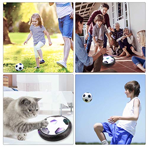amzdeal Air Football Kit Juguete Balón de Fútbol（1 x Air Hover Ball+1 Mini Soccer +1 Goal de Fútbol +1 Aguja de Gas） Aire Fútbol