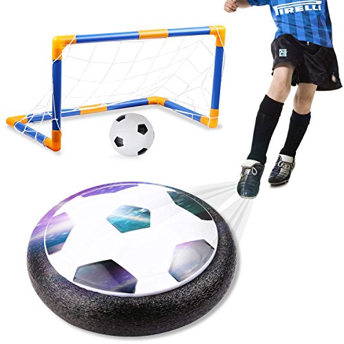 amzdeal Air Football Kit Juguete Balón de Fútbol（1 x Air Hover Ball+1 Mini Soccer +1 Goal de Fútbol +1 Aguja de Gas） Aire Fútbol