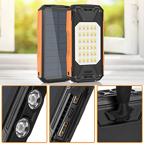 AMZGO Cargador Solar Móvil 26800mAh Power Bank Batería Externa Banco de Energía Portátil,18W PD 2 Puertos de Salida 2 LED Linterna USB Cargador Rápido de Teléfono Celular para Viajes, Camping, etc AMZGO Cargador Solar Móvil 26800mAh Power Bank Batería Externa Banco de Energía Portátil,18W PD 2 Puertos de Salida 2 LED Linterna USB Cargador Rápido de Teléfono Celular para Viajes, Camping, etc