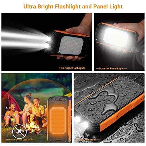AMZGO Cargador Solar Móvil 26800mAh Power Bank Batería Externa Banco de Energía Portátil,18W PD 2 Puertos de Salida 2 LED Linterna USB Cargador Rápido de Teléfono Celular para Viajes, Camping, etc AMZGO Cargador Solar Móvil 26800mAh Power Bank Batería Externa Banco de Energía Portátil,18W PD 2 Puertos de Salida 2 LED Linterna USB Cargador Rápido de Teléfono Celular para Viajes, Camping, etc