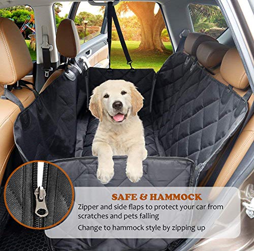 AMZPET Funda Protectora, Lona Impermeable para el Transporte de las Mascotas para el Asiento Trasero del Coche y Duradera, Diferentes Tamaños y Dimensiones