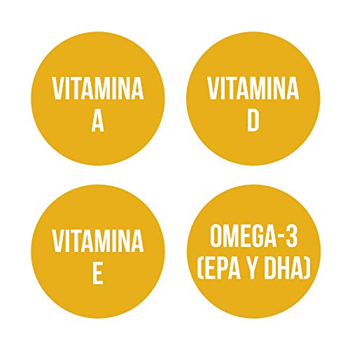 Ana Maria Lajusticia - Aceite de hígado de bacalao – 90 perlas aporte de VITAMINAS D, A y E y ácidos grasos omega 3. Envase para 30 días de tratamiento. Ana Maria Lajusticia - Aceite de hígado de bacalao – 90 perlas aporte de VITAMINAS D, A y E y ácidos grasos omega 3. Envase para 30 días de tratamiento.