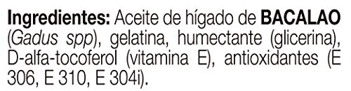 Ana Maria Lajusticia - Aceite de hígado de bacalao – 90 perlas aporte de VITAMINAS D, A y E y ácidos grasos omega 3. Envase para 30 días de tratamiento.