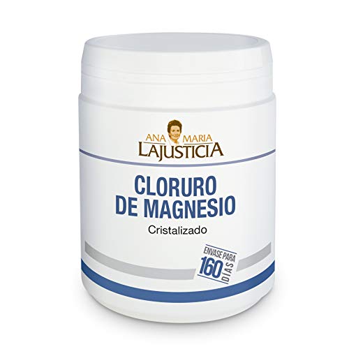 Ana Maria Lajusticia - Cloruro de magnesio – 400 gr. Disminuye el cansancio y la fatiga, mejora el funcionamiento del sistema nervioso. Apto para veganos. Envase para 160 días de tratamiento.
