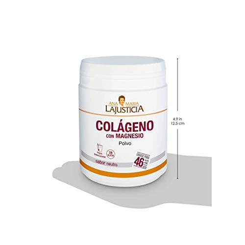 Ana Maria Lajusticia - Colágeno con magnesio – 350 gramos (sabor neutro) articulaciones fuertes y piel tersa. Regenerador de tejidos con colágeno hidrolizado tipo 1 y tipo 2. Envase para 46 días.