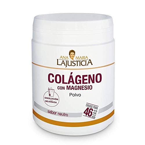 Ana Maria Lajusticia - Colágeno con magnesio – 350 gramos (sabor neutro) articulaciones fuertes y piel tersa. Regenerador de tejidos con colágeno hidrolizado tipo 1 y tipo 2. Envase para 46 días.