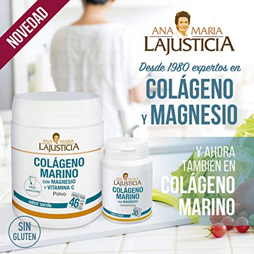 Ana Maria Lajusticia - Colágeno marino con magnesio y VIT C 350 g (sabor sandía) - Articulaciones fuertes y piel tersa. Regenerador de tejidos con colágeno hidrolizado tipo 1 y 2. Envase para 46 días Ana Maria Lajusticia - Colágeno marino con magnesio y VIT C 350 g (sabor sandía) - Articulaciones fuertes y piel tersa. Regenerador de tejidos con colágeno hidrolizado tipo 1 y 2. Envase para 46 días