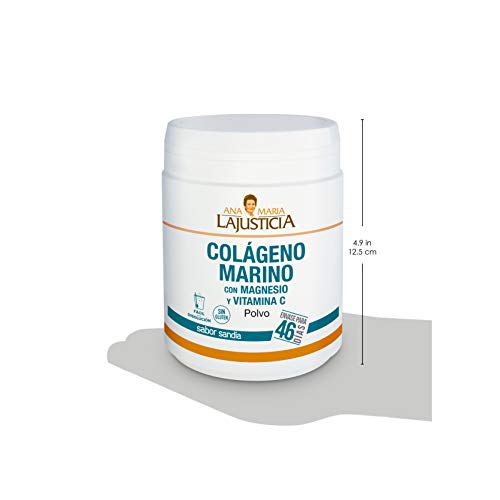 Ana Maria Lajusticia - Colágeno marino con magnesio y VIT C 350 g (sabor sandía) - Articulaciones fuertes y piel tersa. Regenerador de tejidos con colágeno hidrolizado tipo 1 y 2. Envase para 46 días