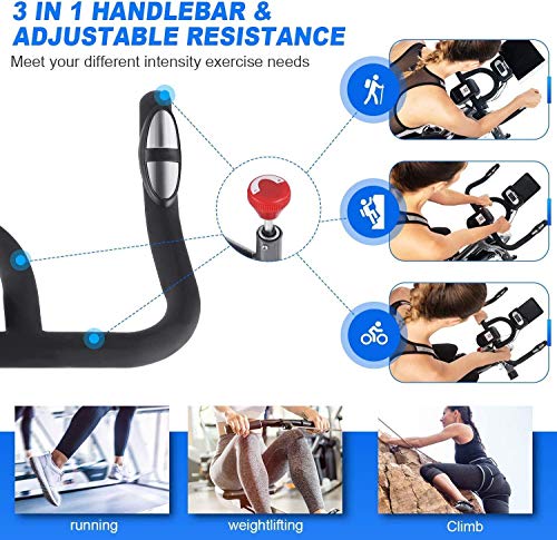 ANCHEER Bicicleta de Spinning Bici estática Indoor de Volante de Inercia de 22kg Bicicletas de Ejercicio App Conexión Resistencia/Sillin Ajustable y Pantalla LCD para Ejercicio en Casa