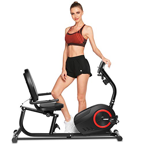 ANCHEER Bicicleta Estática Reclinable Bibicleta Indoor Resistencia de 8 Niveles, Pantalla LCD, Medición del Pulso, Asiento Ajustable, Bicicleta Estatica para Mayores ANCHEER Bicicleta Estática Reclinable Bibicleta Indoor Resistencia de 8 Niveles, Pantalla LCD, Medición del Pulso, Asiento Ajustable, Bicicleta Estatica para Mayores