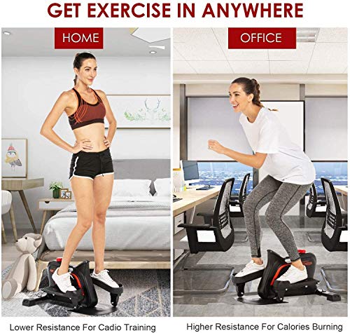 ANCHEER Mini Elíptica Mini Stepper Hometrainer 10 Niveles de Resistencia Ajustables//Pantalla LCD Stepper de apartamento portátil/Máquina de Ejercicios para Oficina Hogar, Carga MAX 110 kg (Negro) ANCHEER Mini Elíptica Mini Stepper Hometrainer 10 Niveles de Resistencia Ajustables//Pantalla LCD Stepper de apartamento portátil/Máquina de Ejercicios para Oficina Hogar, Carga MAX 110 kg (Negro)